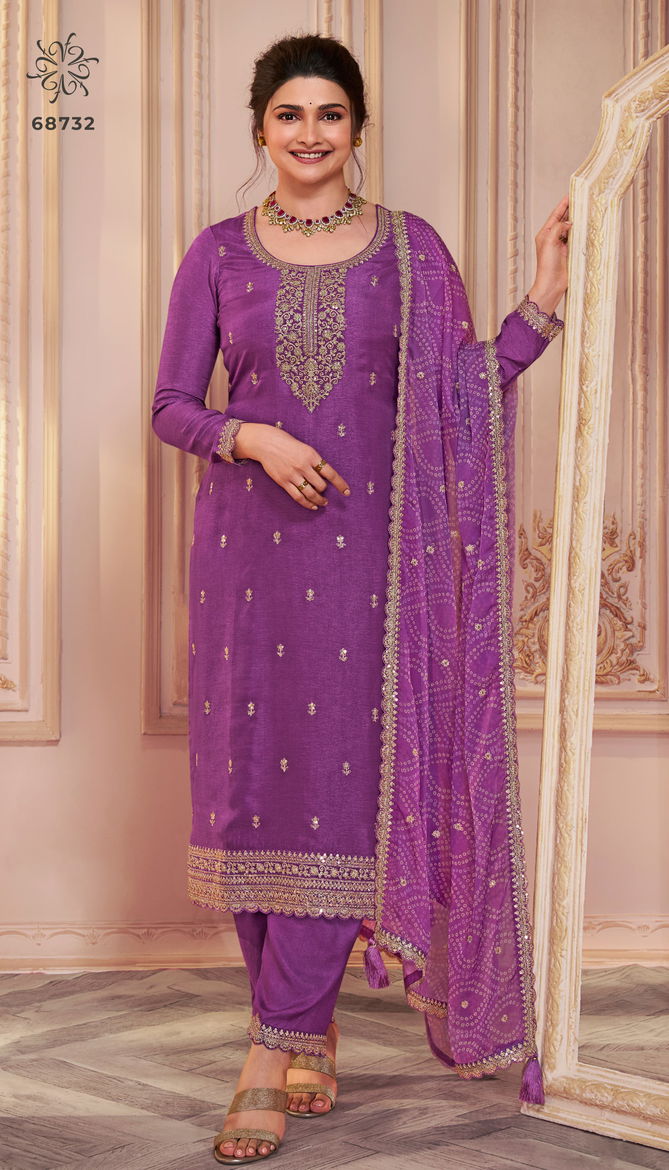 Saanjh By Vinay Kuleesh Silk Georgette Embroidered Salwar Kameez Manufacturers
